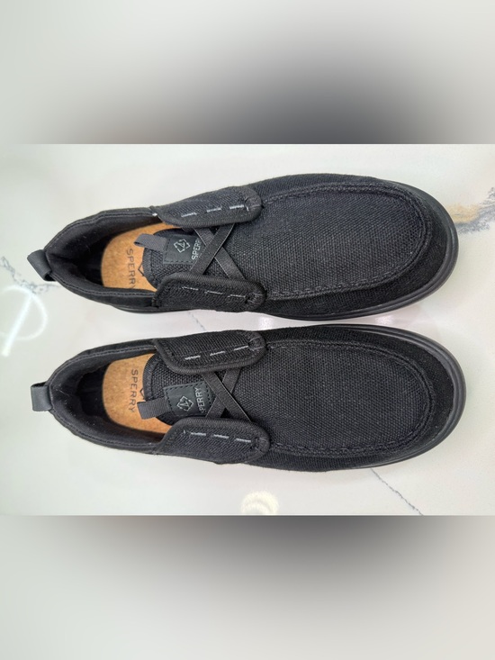 Sperry Top-Sider Men Seacycled Captain Moc Boat Shoes Size US 9W Black Baja main image 4